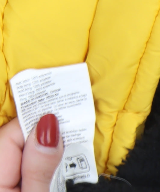 Mountain Warehouse Boys Yellow Hooded Puffer Jacket 7-8 Years Water Resistant