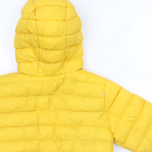 Mountain Warehouse Boys Yellow Hooded Puffer Jacket 7-8 Years Water Resistant