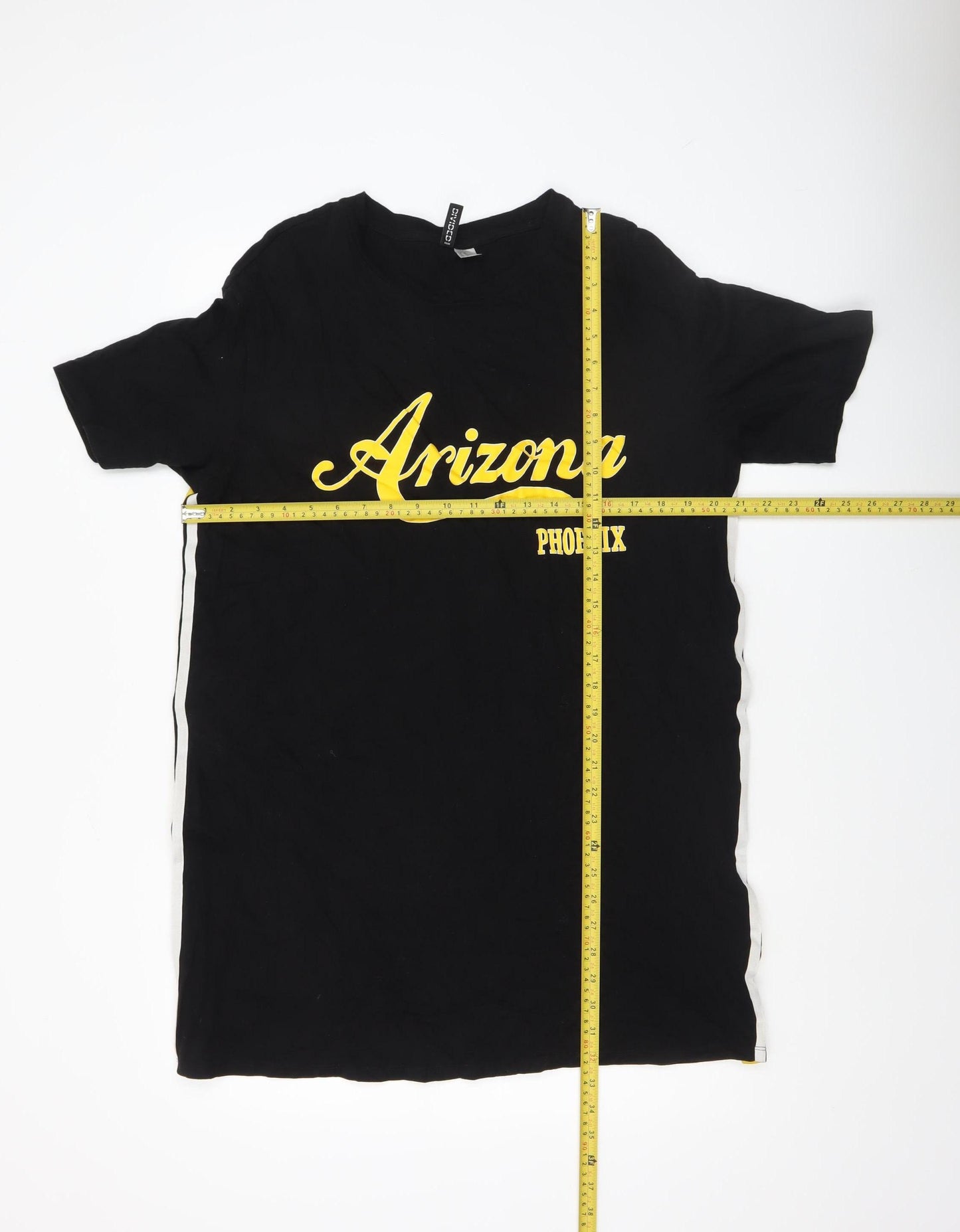 H&M Divided Women's Black Arizona T-Shirt Dress Size 14 Casual Cotton