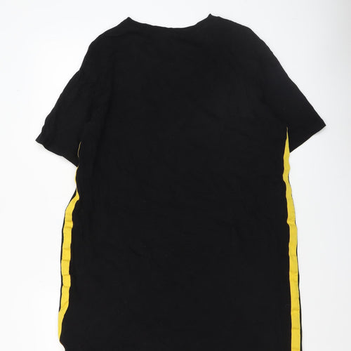 H&M Divided Women's Black Arizona T-Shirt Dress Size 14 Casual Cotton
