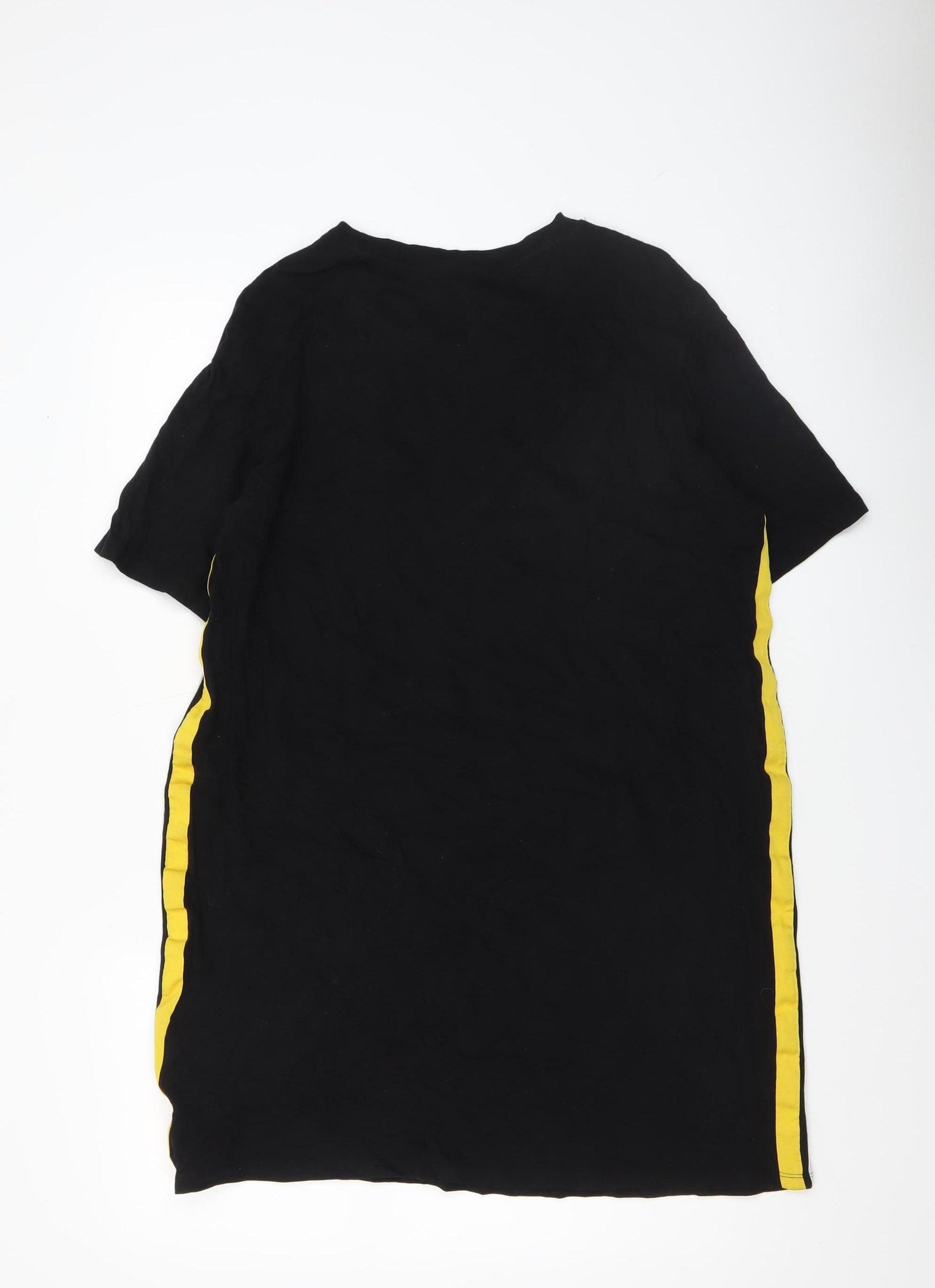 H&M Divided Women's Black Arizona T-Shirt Dress Size 14 Casual Cotton
