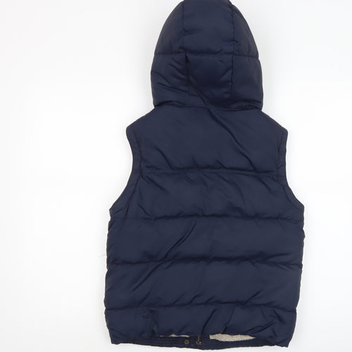 Jack Wills Women’s Blue Hooded Puffer Gilet UK 8 Sleeveless Waistcoat
