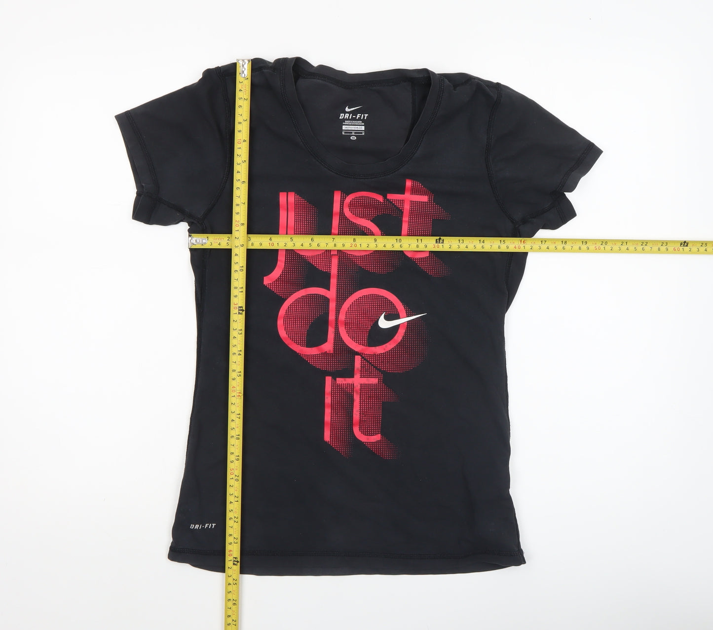 Nike Women's Black Dri-FIT Sports T-Shirt Size M Short Sleeve