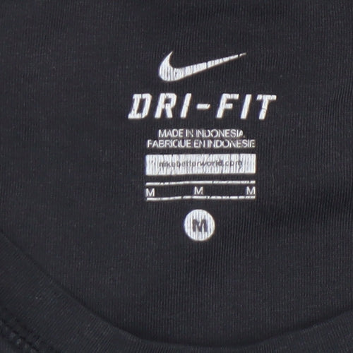 Nike Women's Black Dri-FIT Sports T-Shirt Size M Short Sleeve