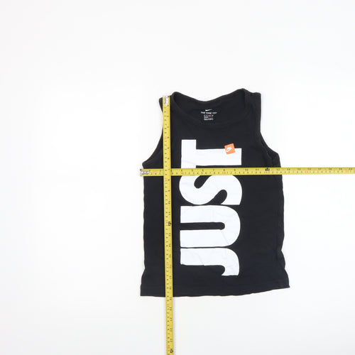Nike Boys Black Tank Top 7-8 Years Sleeveless Sports Graphic Tee
