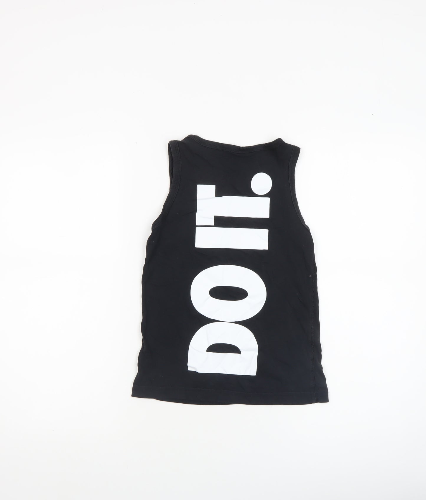 Nike Boys Black Tank Top 7-8 Years Sleeveless Sports Graphic Tee