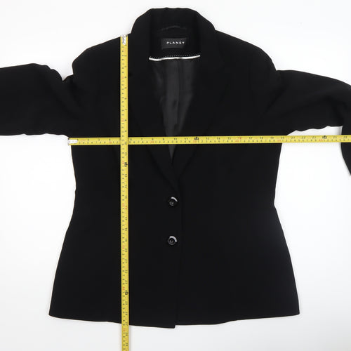 Planet Womens Black Size 14 Classic Single-Breasted Blazer