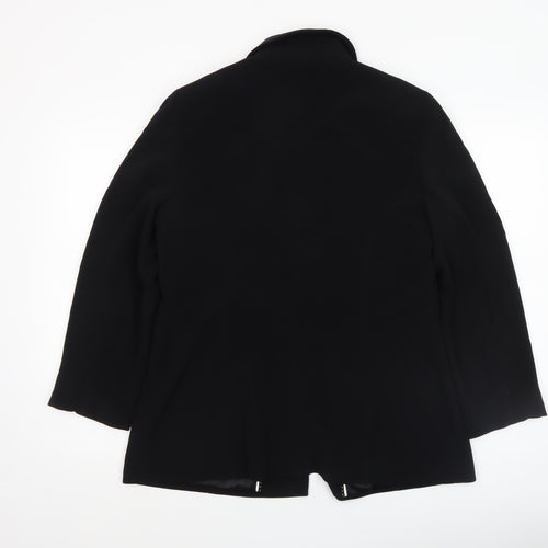 Planet Womens Black Size 14 Classic Single-Breasted Blazer