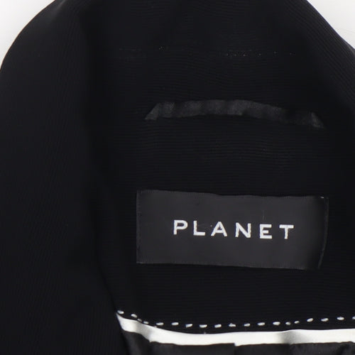 Planet Womens Black Size 14 Classic Single-Breasted Blazer