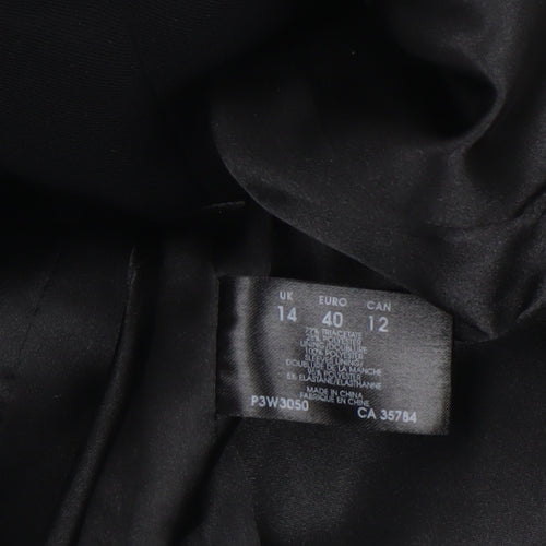 Planet Womens Black Size 14 Classic Single-Breasted Blazer