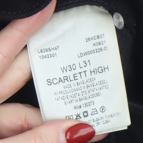 Lee Women’s Black High Rise Skinny Jeans Size 12 Scarlett High