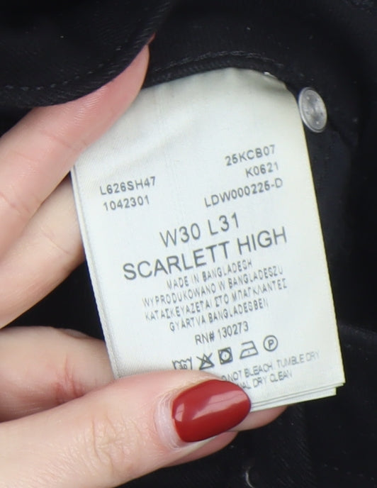 Lee Women’s Black High Rise Skinny Jeans Size 12 Scarlett High