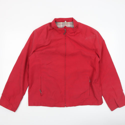 JFW Womens Red Cotton Full Zip Jacket Size 14