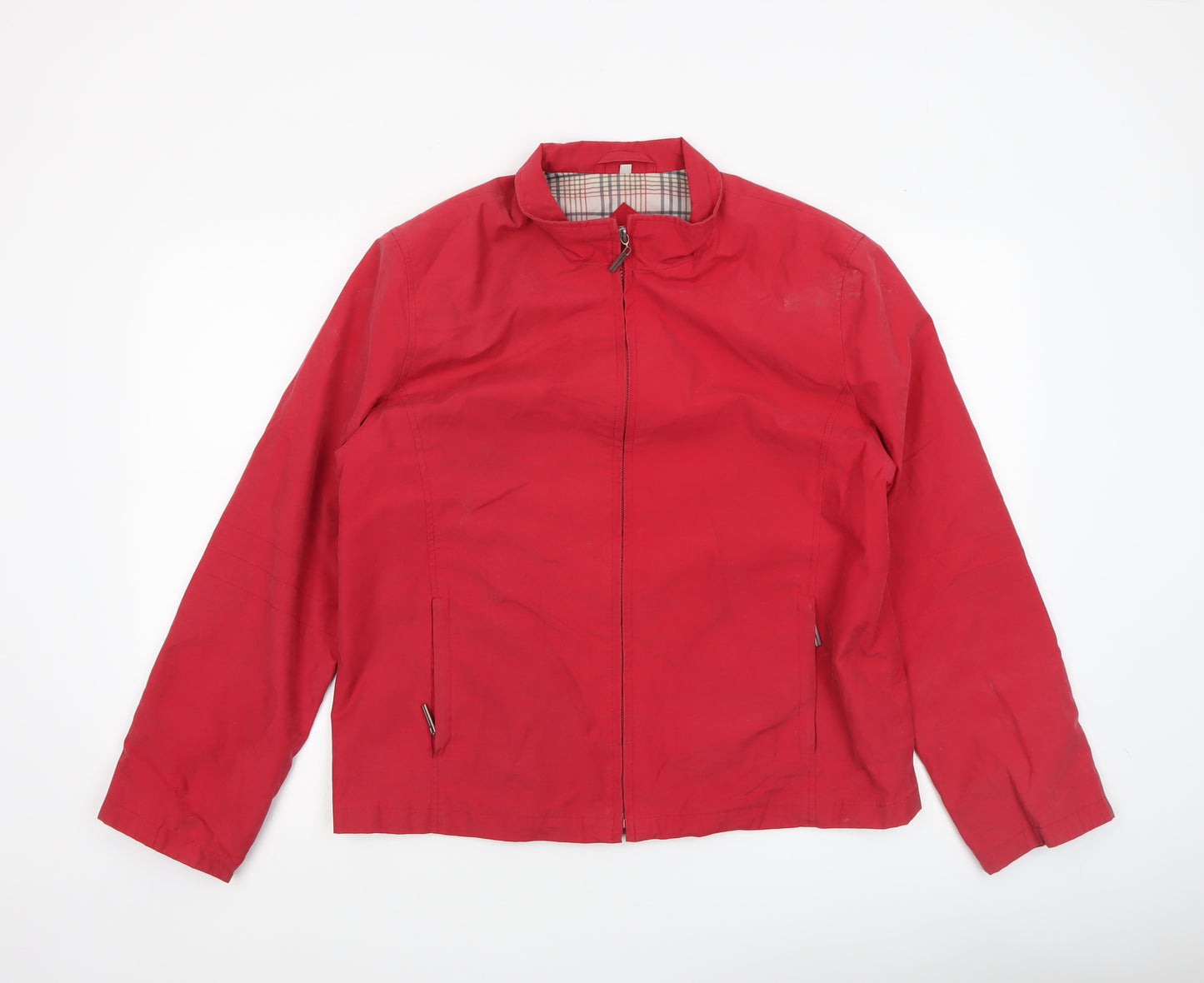 JFW Womens Red Cotton Full Zip Jacket Size 14