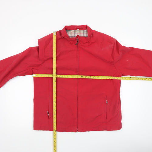 JFW Womens Red Cotton Full Zip Jacket Size 14
