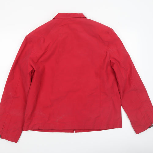 JFW Womens Red Cotton Full Zip Jacket Size 14