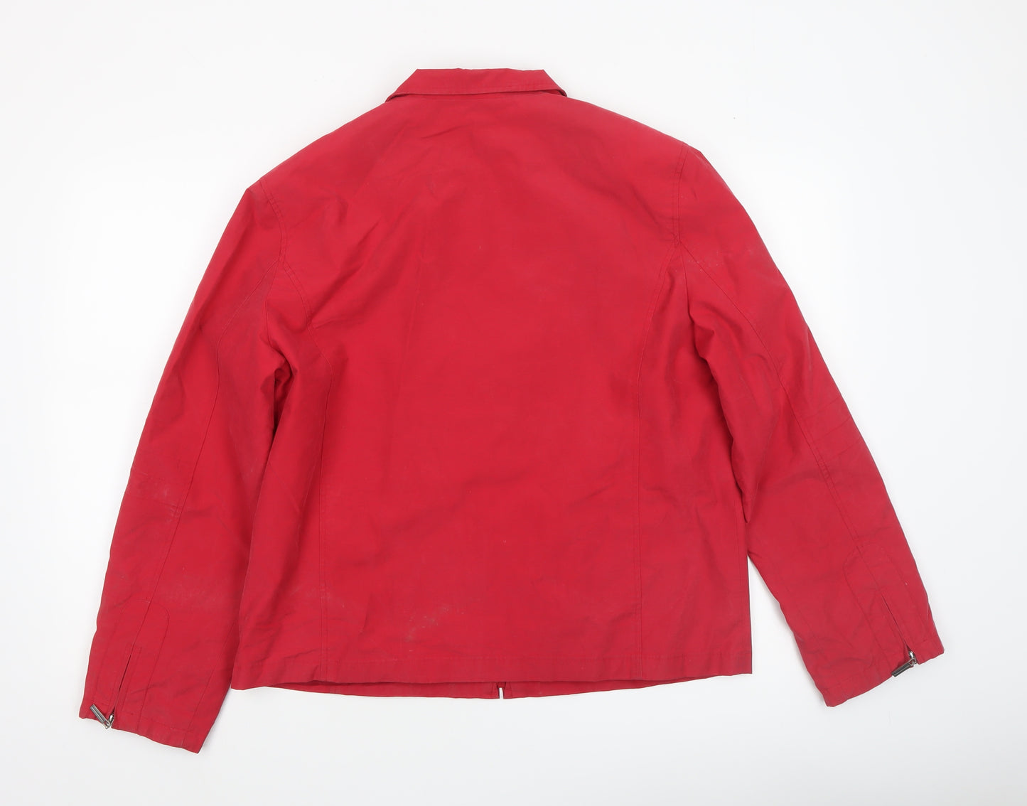JFW Womens Red Cotton Full Zip Jacket Size 14