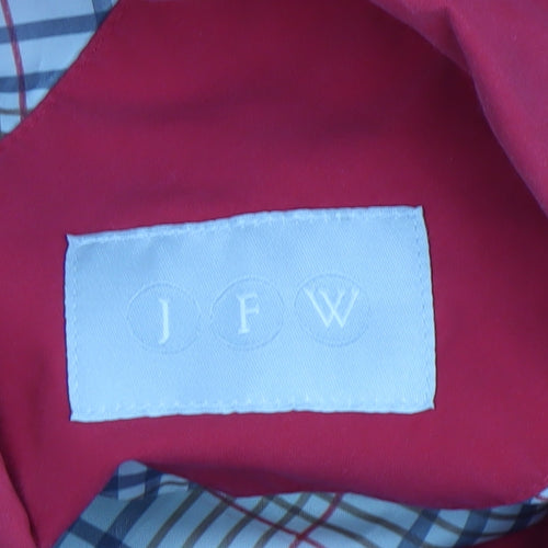 JFW Womens Red Cotton Full Zip Jacket Size 14
