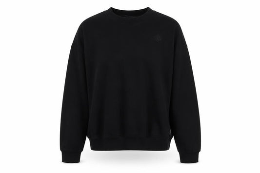 Front view of Couture Women's Black UK 8 Crew Neck Pullover Sweatshirt
