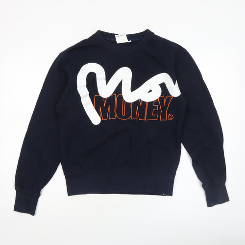 Money Navy Blue Women's Small Crew Neck Pullover Sweatshirt
