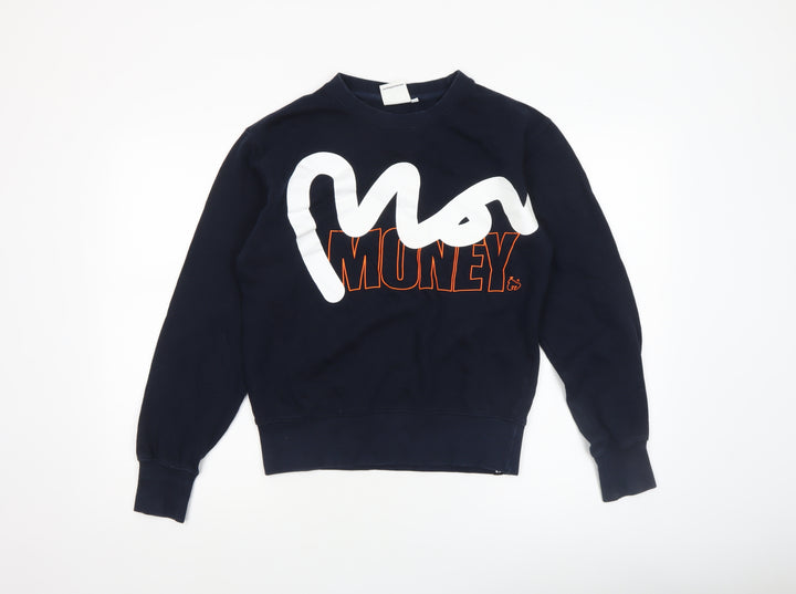 Money Navy Blue Women's Small Crew Neck Pullover Sweatshirt