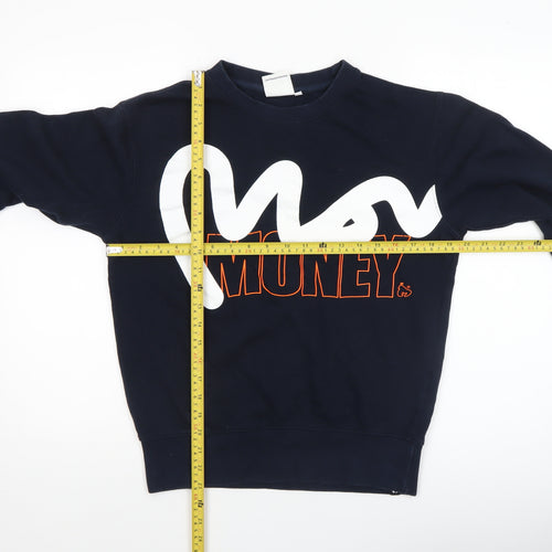 Money Navy Blue Women's Small Crew Neck Pullover Sweatshirt