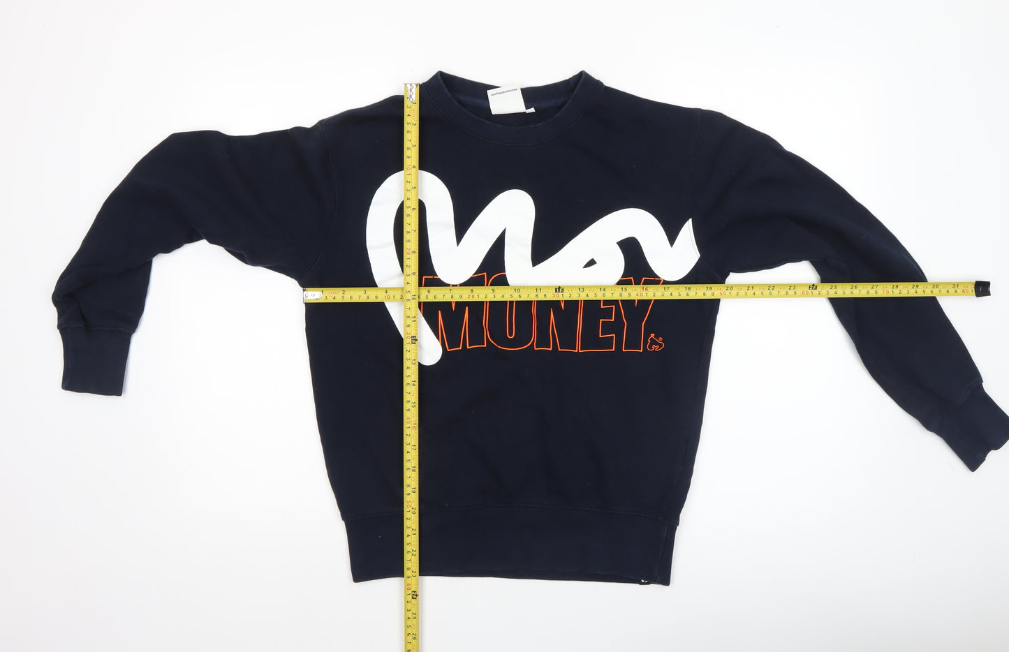 Money Navy Blue Women's Small Crew Neck Pullover Sweatshirt