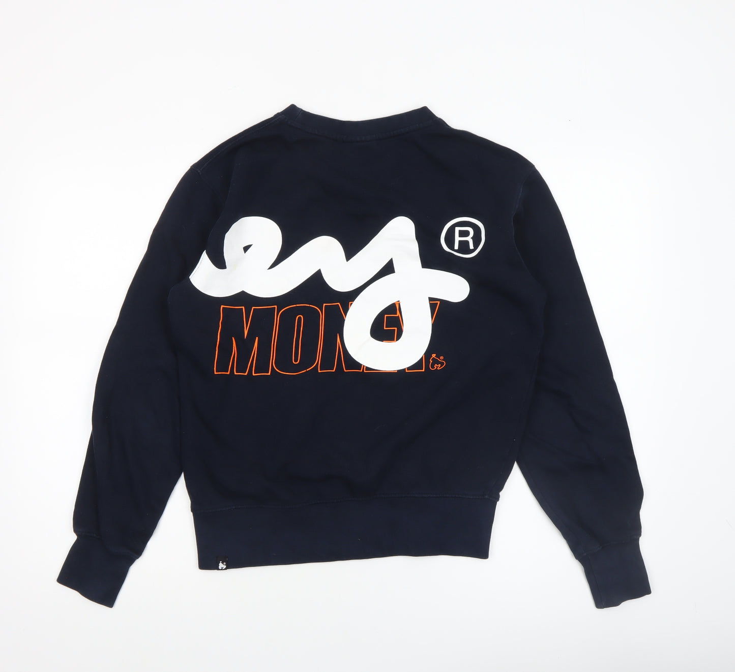 Money Navy Blue Women's Small Crew Neck Pullover Sweatshirt