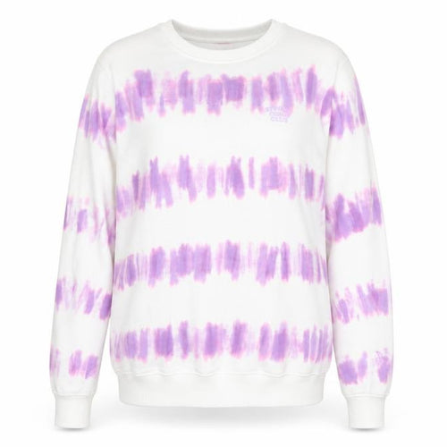 Strong Girls Club Women's White Purple Tie Dye Cotton Sweatshirt Size S
