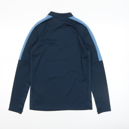 Nike Women's Blue Long Sleeve 1/4 Zip Athletic T-Shirt Size M