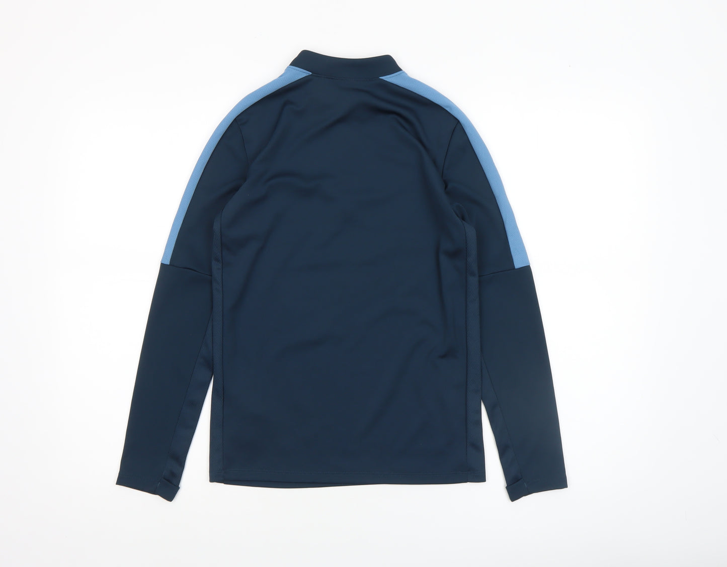 Nike Women's Blue Long Sleeve 1/4 Zip Athletic T-Shirt Size M