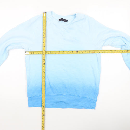 Marks and Spencer Women Blue Ombre Cotton Pullover Sweatshirt Size 6