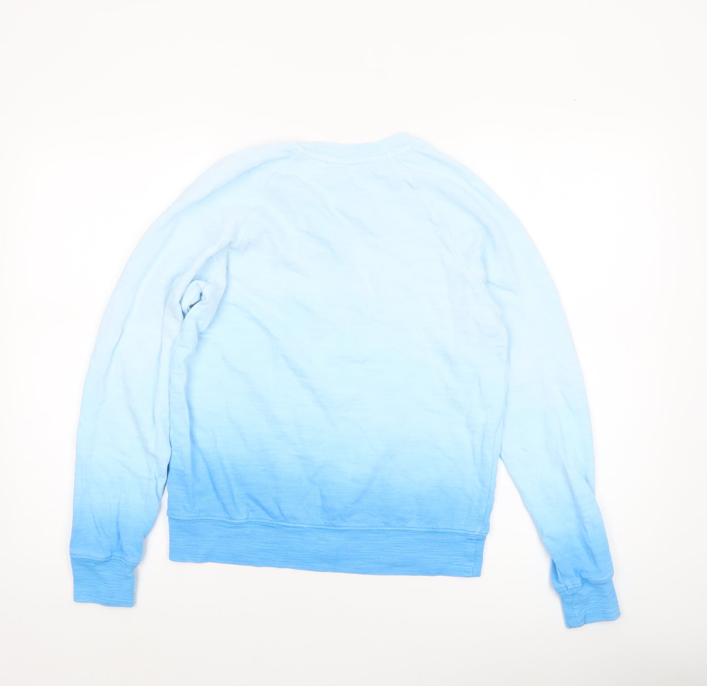 Marks and Spencer Women Blue Ombre Cotton Pullover Sweatshirt Size 6