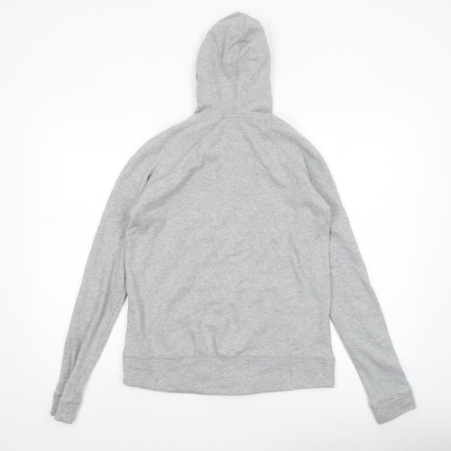 Hush Unisex Grey Full Zip Hoodie XS Lightweight Cotton Blend