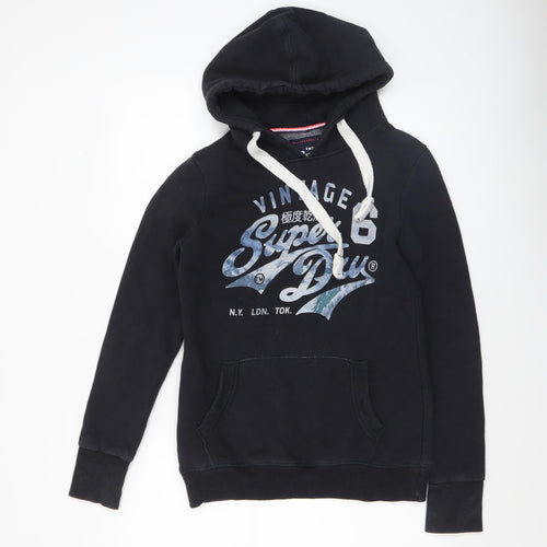 Superdry Women's Black Premium Entry Hood Small Pullover Hoodie