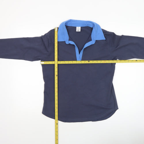Patagonia Women’s Blue 3/4 Sleeve Cotton Collared Polo Shirt Size L