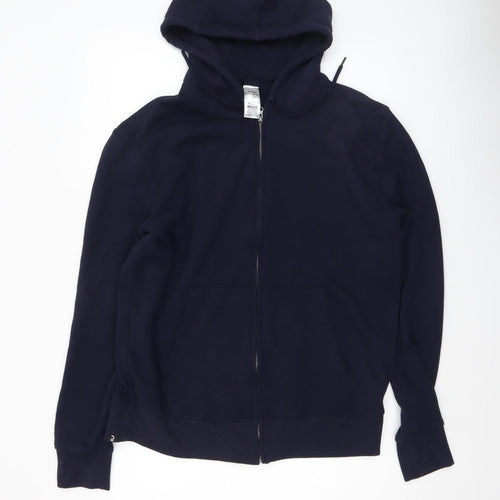 Decathlon Men's Navy Full Zip Hoodie Size S Cotton Blend