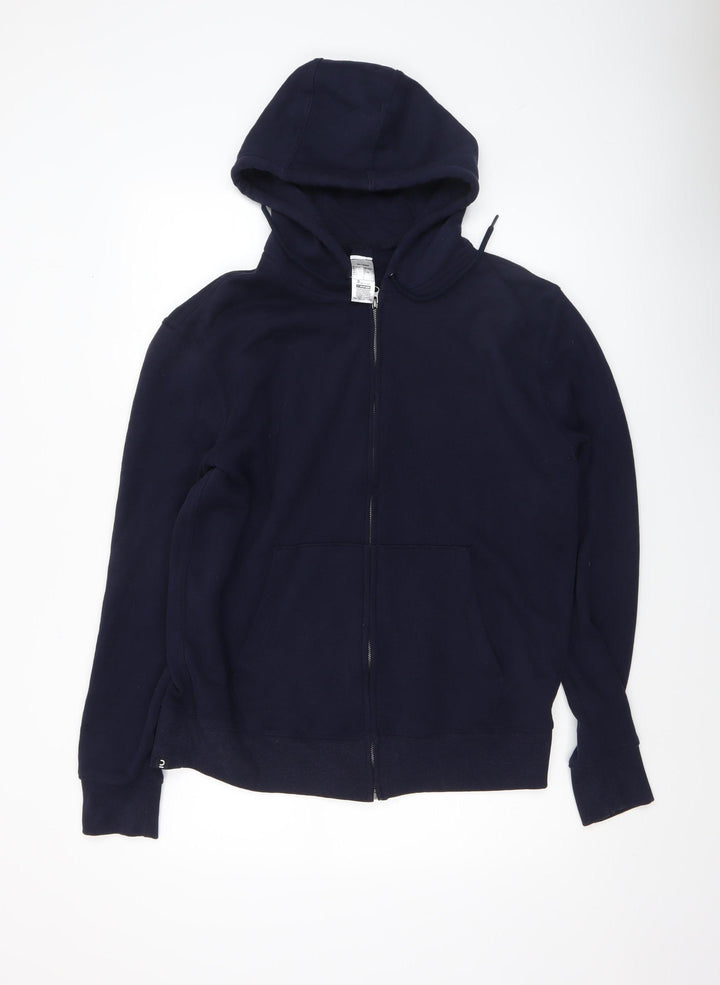 Decathlon Men's Navy Full Zip Hoodie Size S Cotton Blend