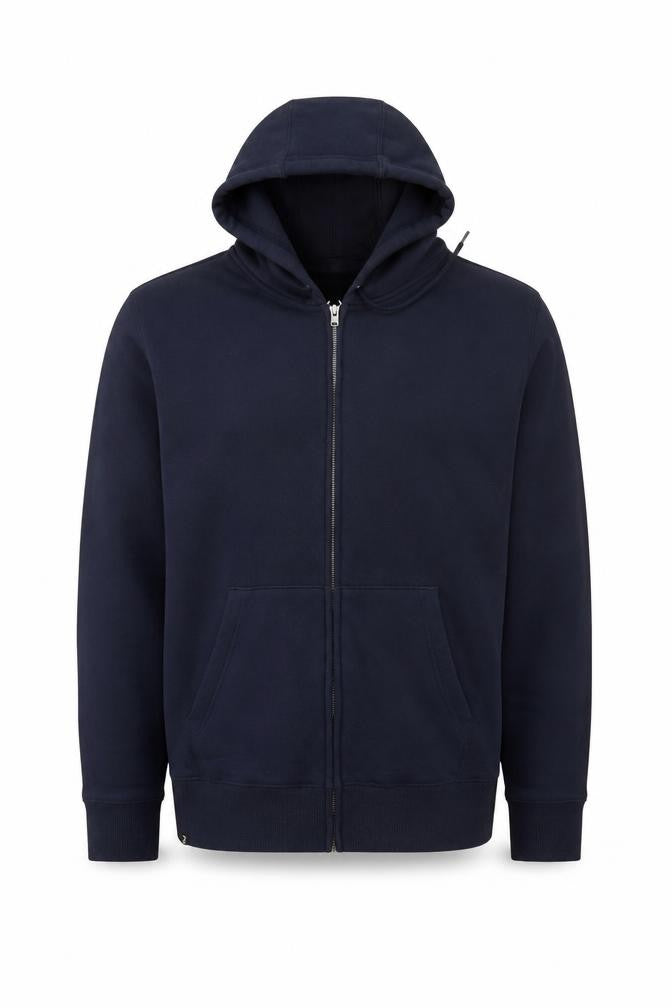 Decathlon Men's Navy Full Zip Hoodie Size S Cotton Blend