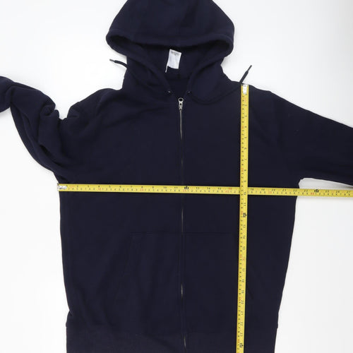 Decathlon Men's Navy Full Zip Hoodie Size S Cotton Blend