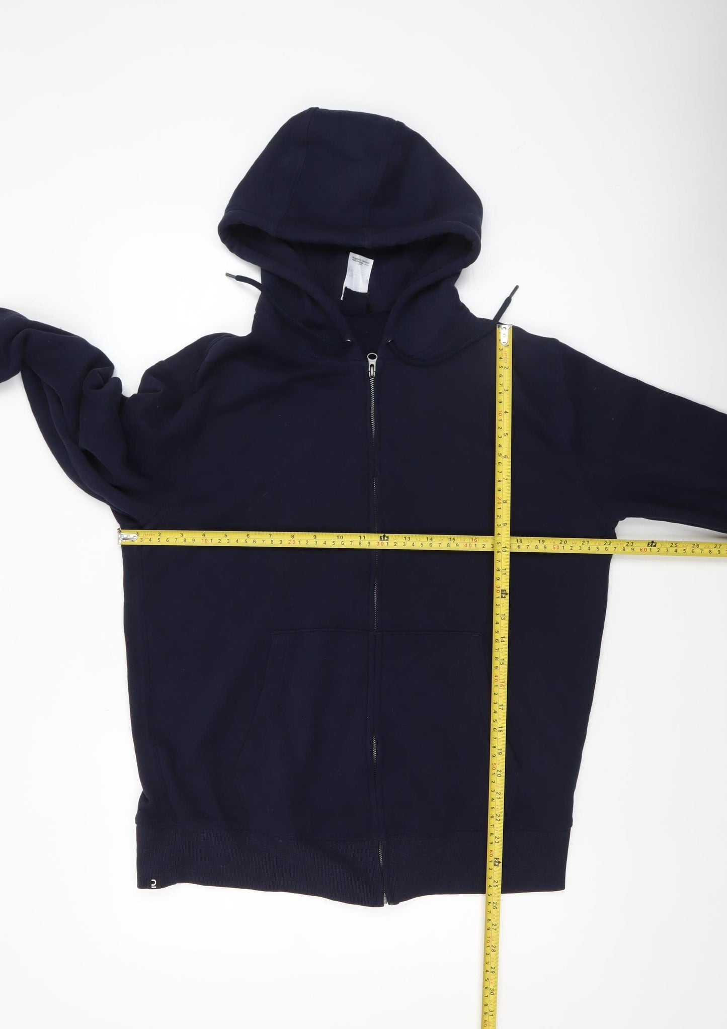 Decathlon Men's Navy Full Zip Hoodie Size S Cotton Blend