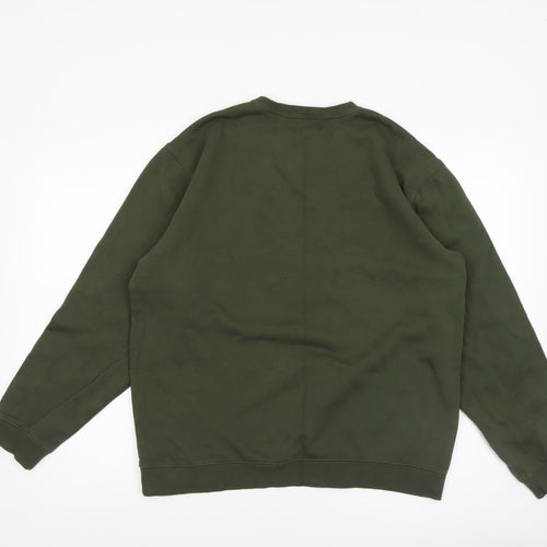 Van Heusen Men's Green Pullover Sweatshirt M Regular Cotton Blend
