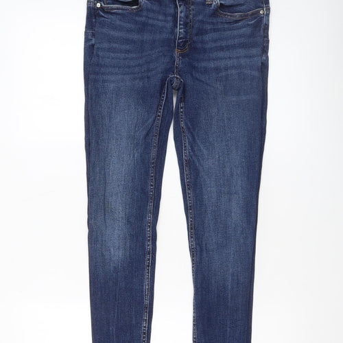 MNG Women’s Blue Skinny Jeans Size 10 Slim Fit Denim