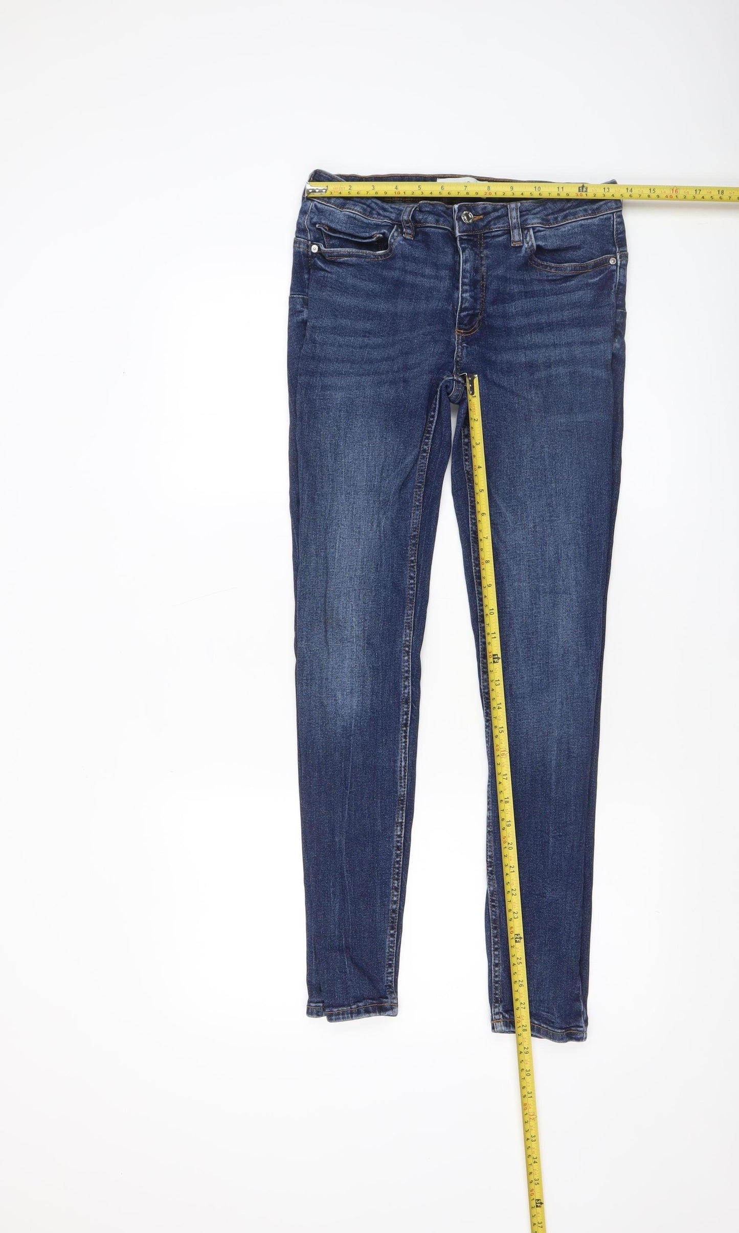 MNG Women’s Blue Skinny Jeans Size 10 Slim Fit Denim