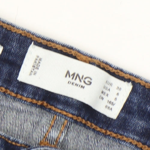 MNG Women’s Blue Skinny Jeans Size 10 Slim Fit Denim