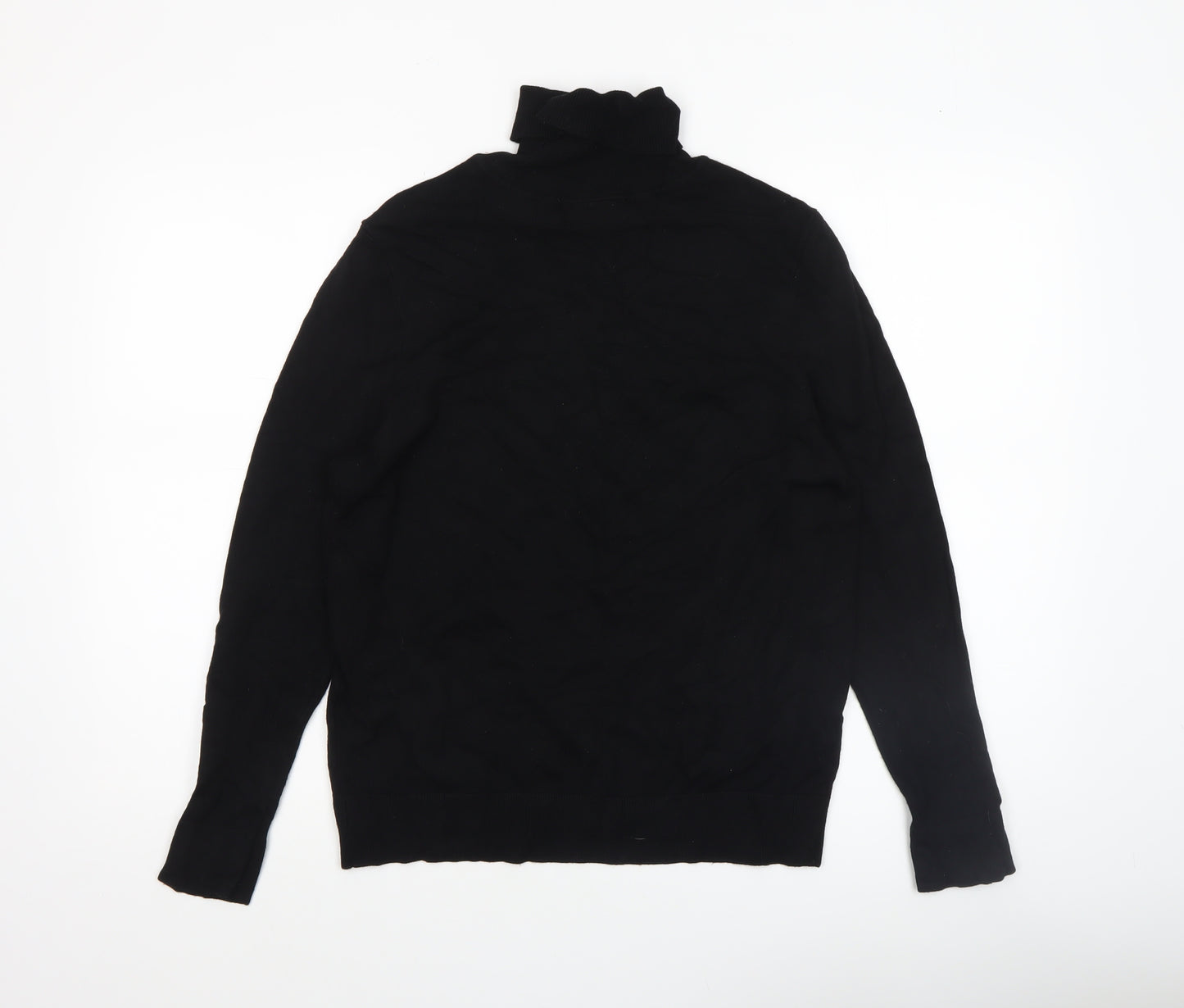 Wallis Womens Black Roll Neck Studded Shoulder Jumper UK 12
