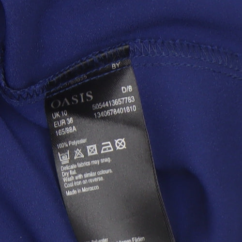Oasis Women Blue Camisole Satin Tank Top Size 10