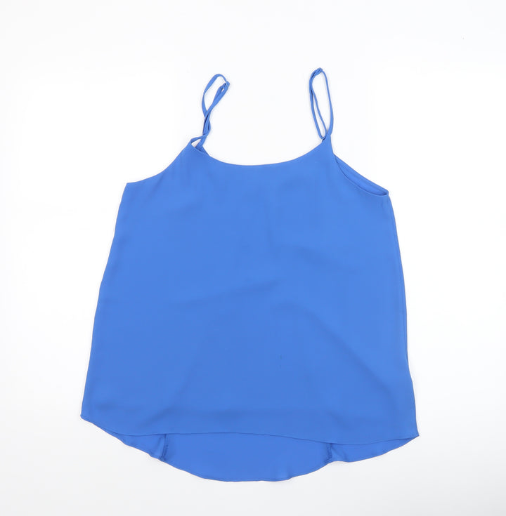Oasis Women Blue Size 10 Camisole Tank Top Polyester Sleeveless