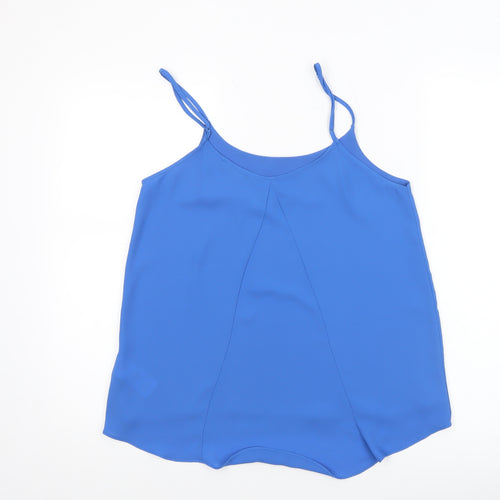 Oasis Women Blue Size 10 Camisole Tank Top Polyester Sleeveless