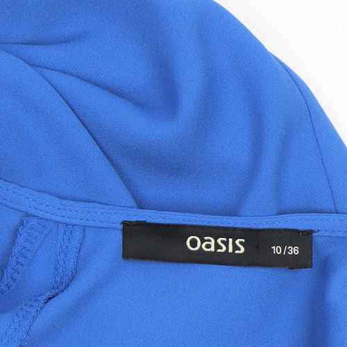 Oasis Women Blue Size 10 Camisole Tank Top Polyester Sleeveless